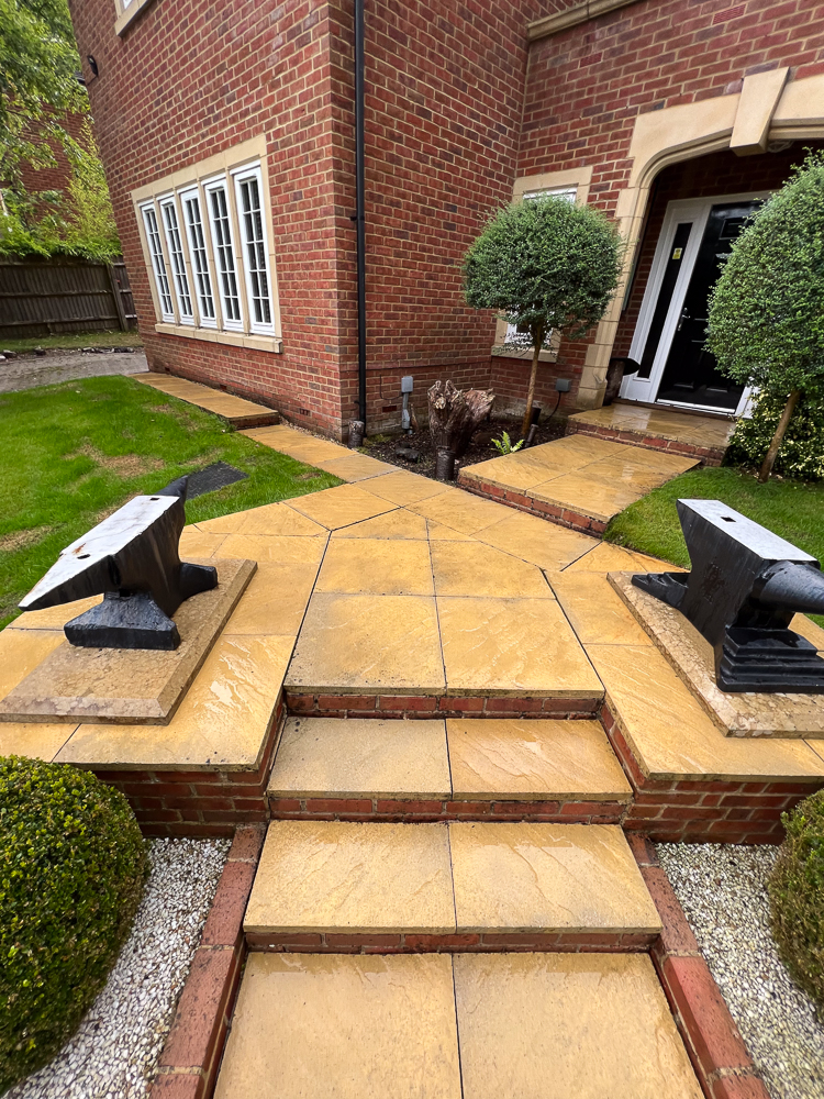 Cleaned steps and pathway